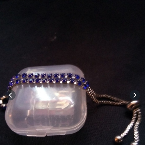 2 ~ 925 STERLING SILVER CZ BANGLES BRACELETS {CHAIN BRACELET} ๐ - Picture 7 of 15